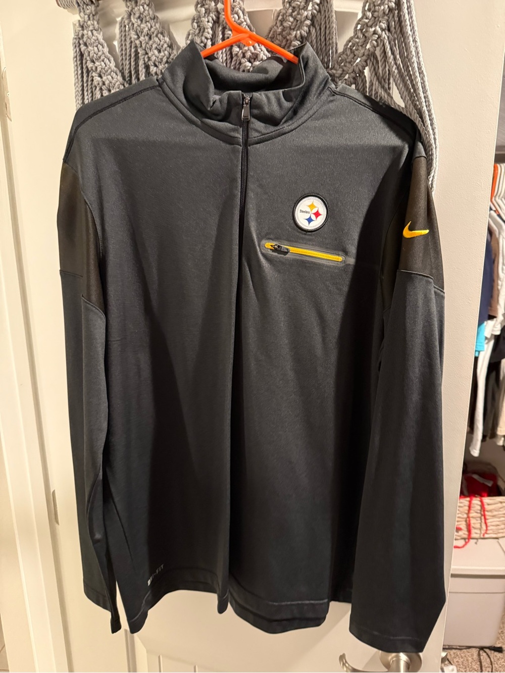 Nike Black & Yellow Pittsburgh Steelers Performance Quarter-Zip Jacket